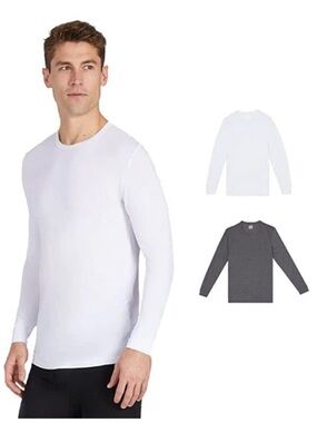 32 degrees Heat - 2 Packs Men's Long Sleeve Crew Neck Thermal Shirt